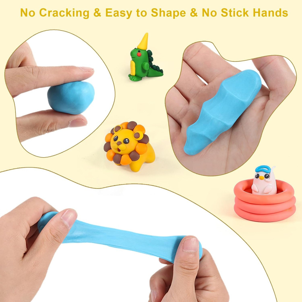 Polymer Clay Starter kit, Oven Bake Modeling Clay with Sculpting Tools