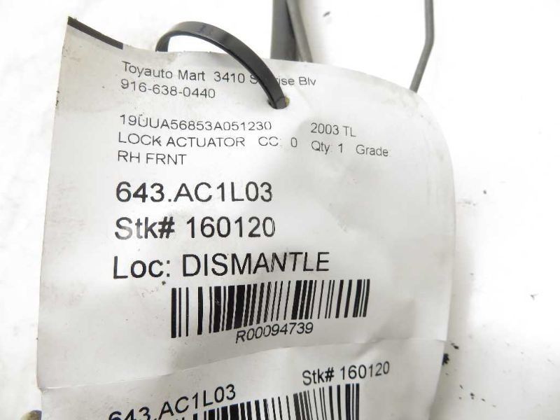 2003 ACURA TL PASSENGER SIDE FRONT DOOR LOCK ACTUATOR ASSEMBLY