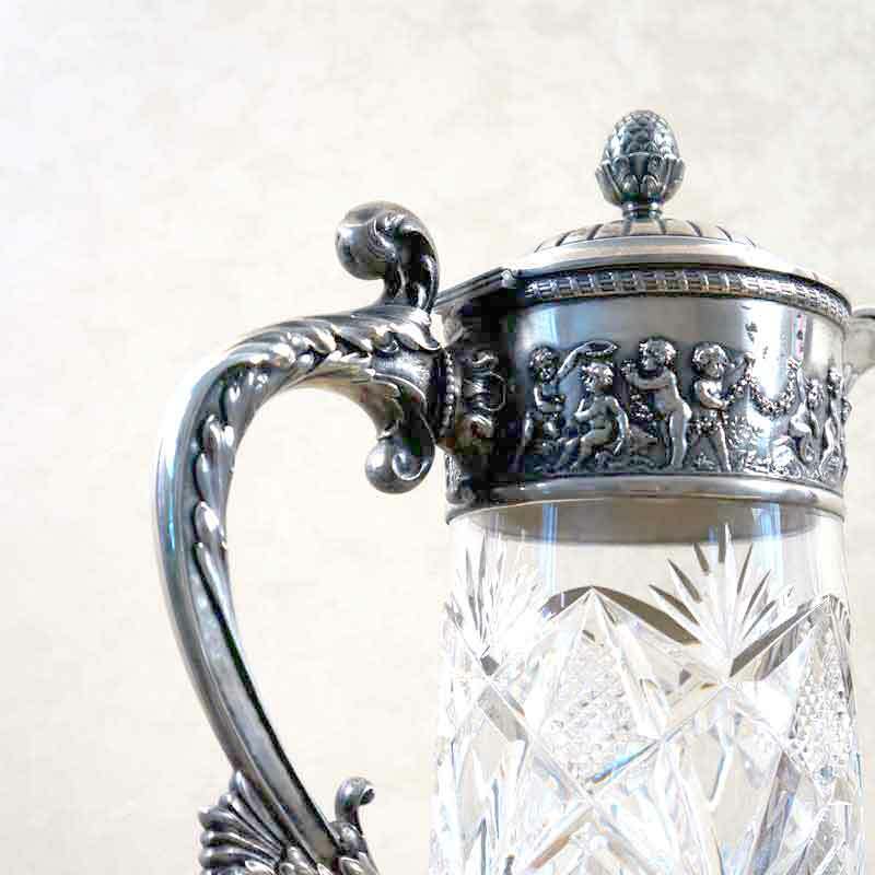 Crystal Silver Gilt Pitcher