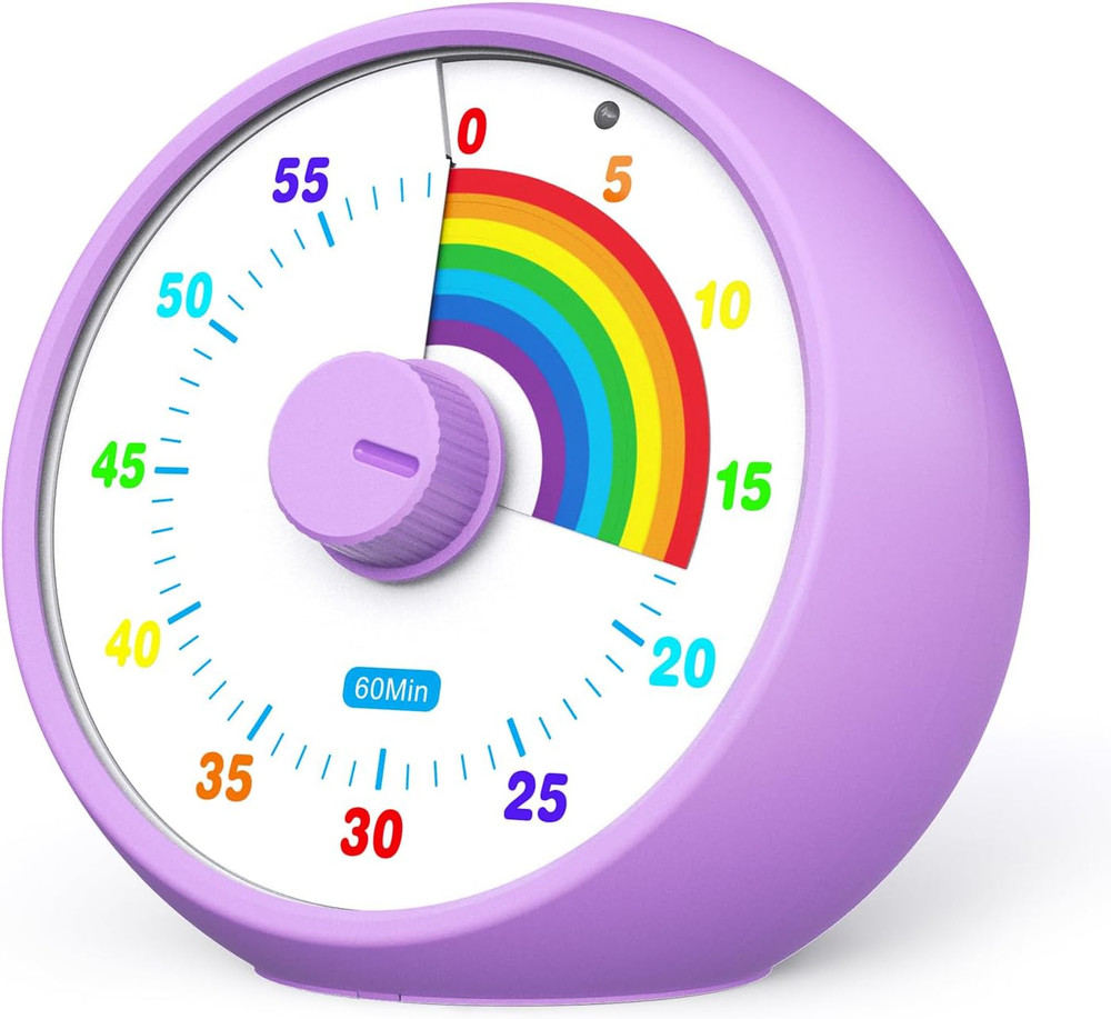 Visual Timer for Kids, 60-Minute Countdown for Classroom Office Kitchen, Desk Ti
