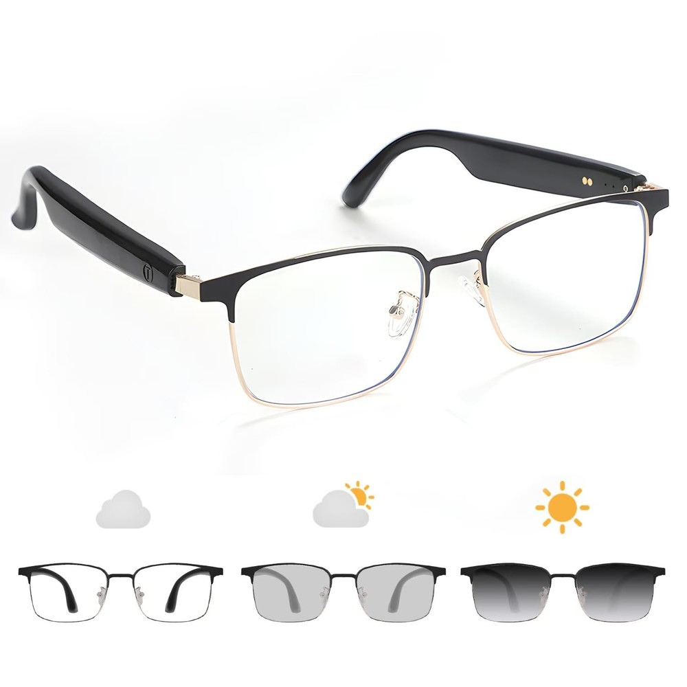 Smart Glasses with Open Ear Design, Polarized Lenses, Bluetooth Audio Features