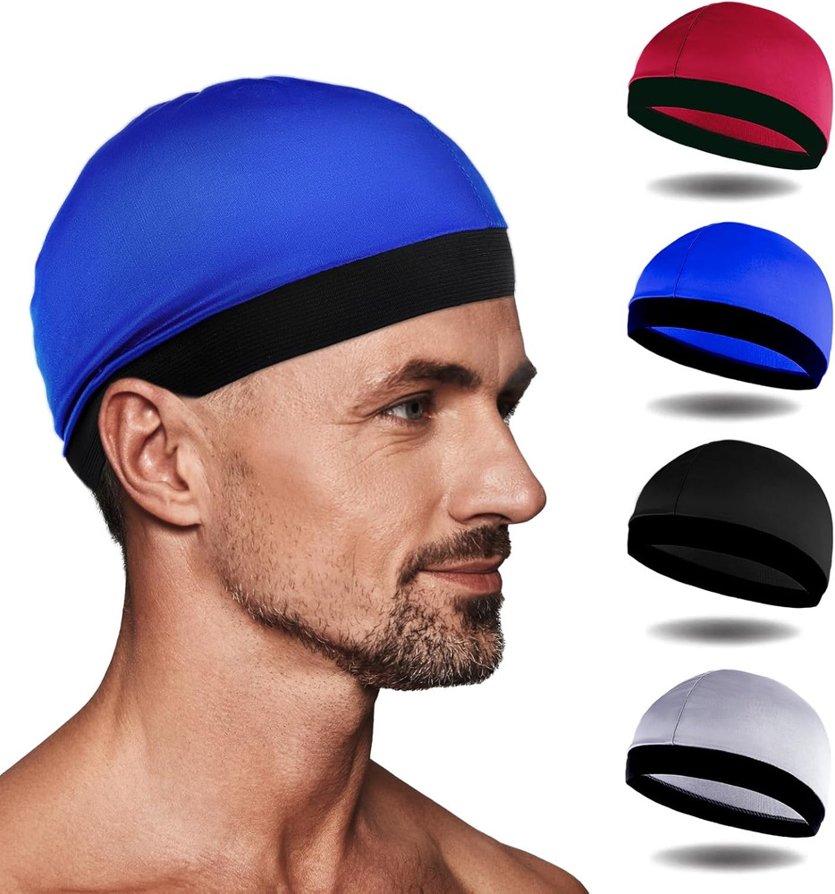 4 Pack Wave Cap Stocking Stretch Compression Long Lasting Skull Headwear