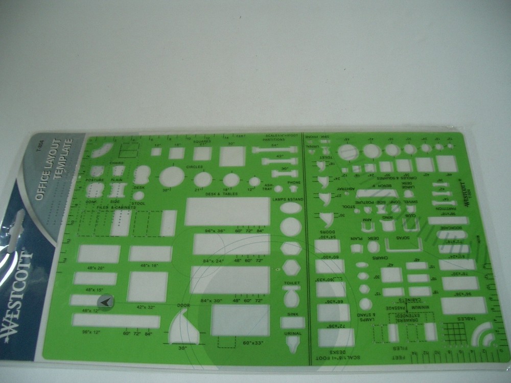 Westcott T-804 Office Layout Template