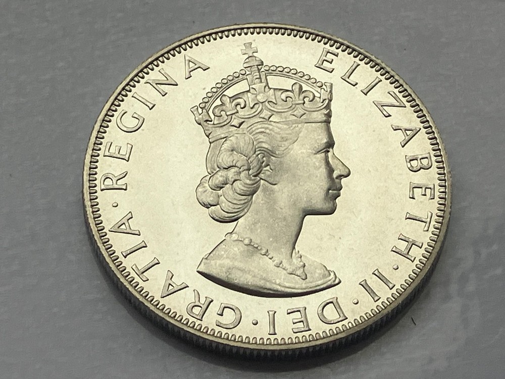 1964 BERMUDA Silver 1 Crown Coin