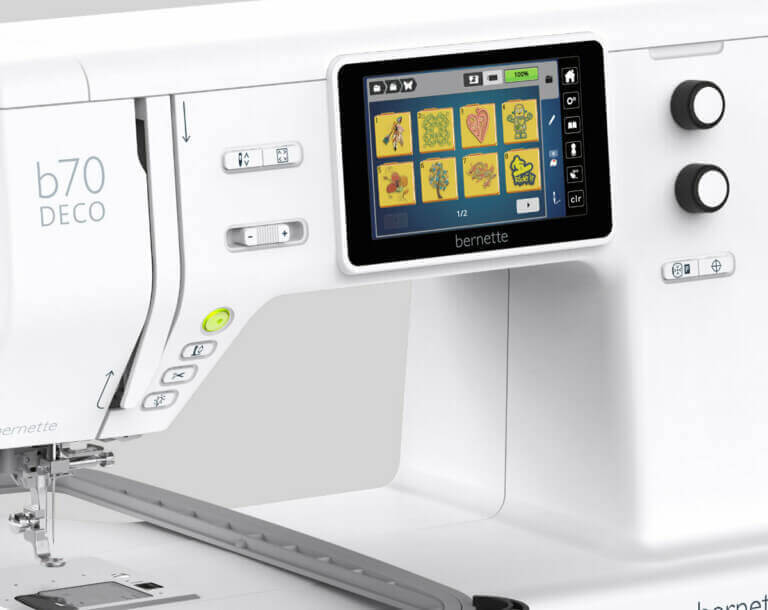 Bernette B70 Deco computerized Embroidery Machine Brand new! w/ support!