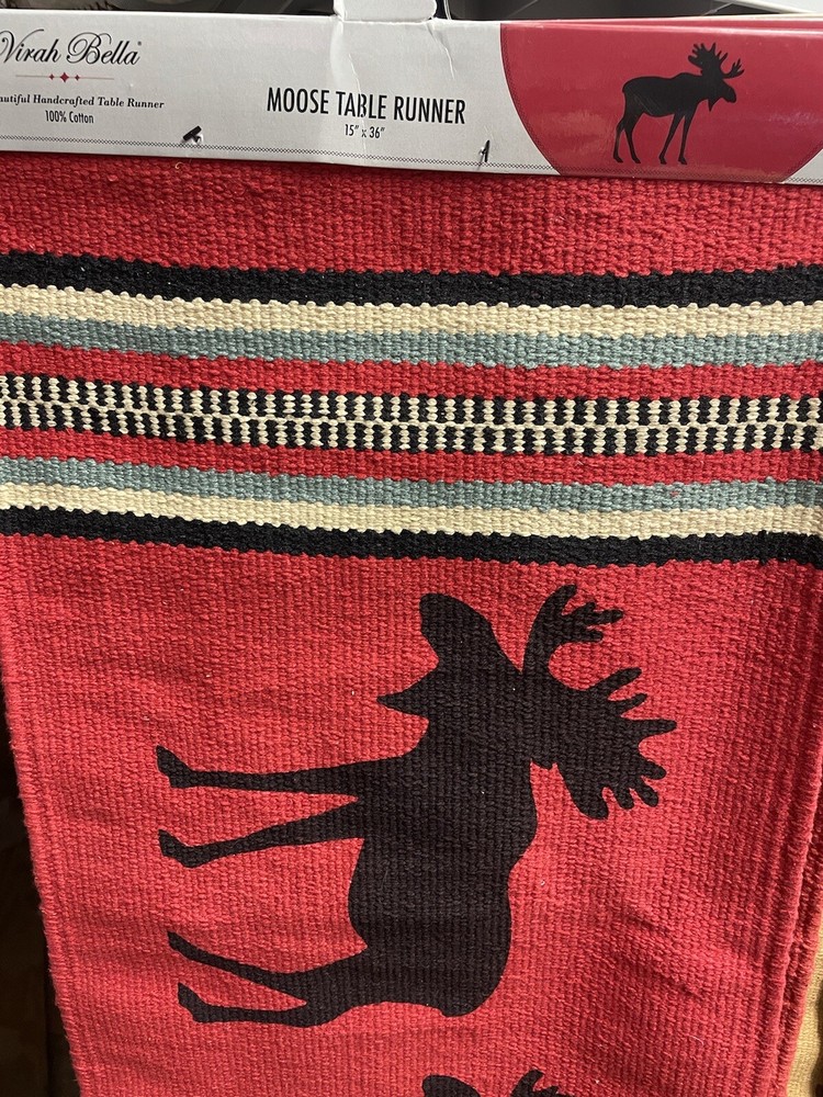 REGAL COMFORT “Moose Red” TABLE RUNNER 15”x 36”