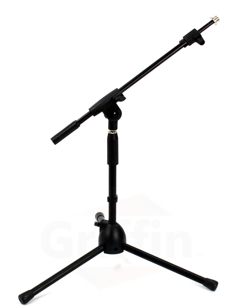 Short Mic Stand 2x BUNDLE | Telescoping Boom Guitar Amplifiers Bass Drum Desktop