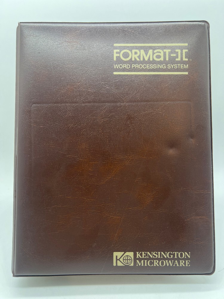VERY SCARCE Format-][ Word Processing System Kensington Microware Apple II /Plus
