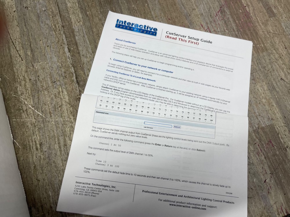 BRAND NEW CueServer MINI WEB-ENABLED Show PLAYBACK Processor CS-810