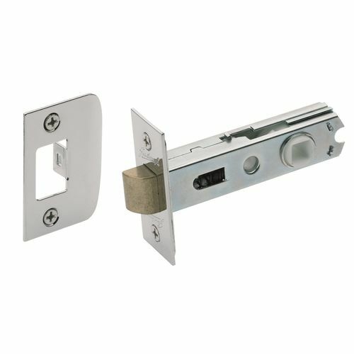 Gainsborough 60mm Bright Chrome D Strike Rectangular Face Tubular Latch