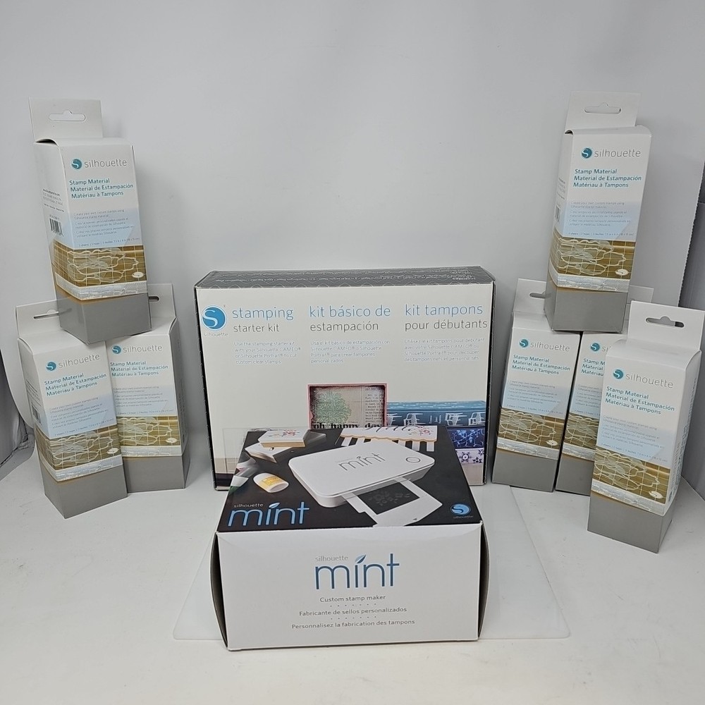 Silhouette Mint Custom Stamp Maker Machine NEW W/ EXTRAS See Description