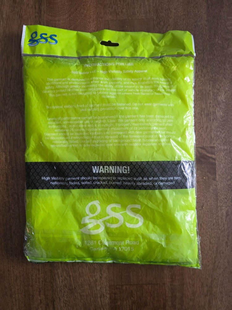 GSS Safety High Visibility, Apparel, Bright Yellow XL.
