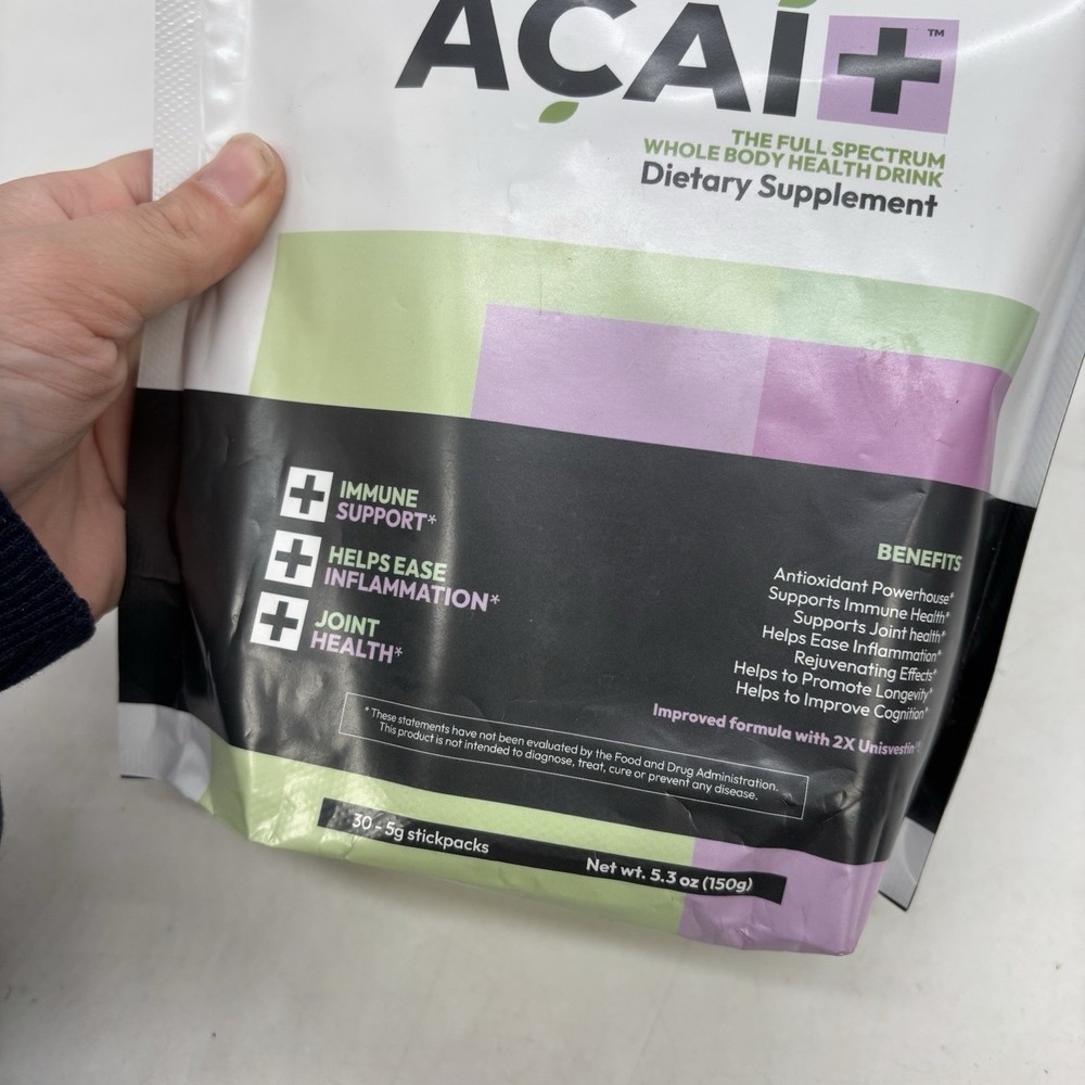 Açaí Base Expiration Dietary Supplement Drink Packets Exp 07-26 NEW