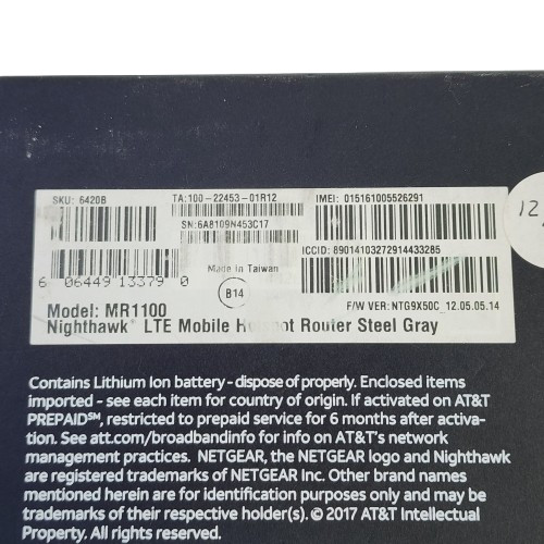 NETGEAR Nighthawk MR1100 Mobile Hotspot – Unlocked – Includes AC Power Adapter