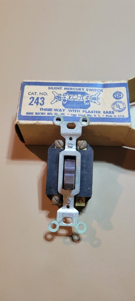 Vintage G.E.C.O. (general electric)Light Switch, With Eagle Switch Vintage Box.