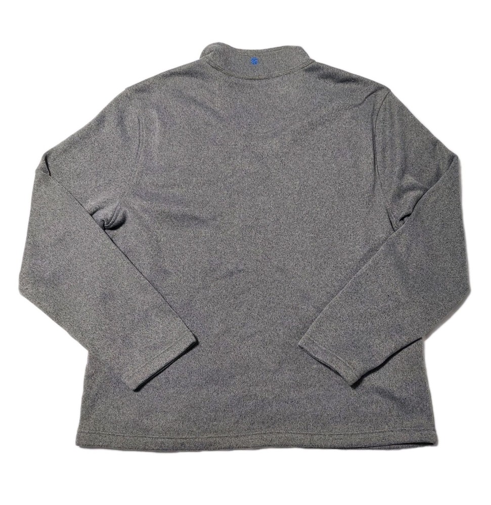 IZOD Advantage Performance 1/4 Zip Pullover Gray Mens 2XLT Stretch