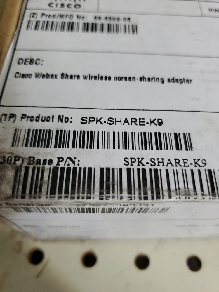 Cisco SPK-SHARE Webex Share Network Adapter, SPK-SHARE-K9