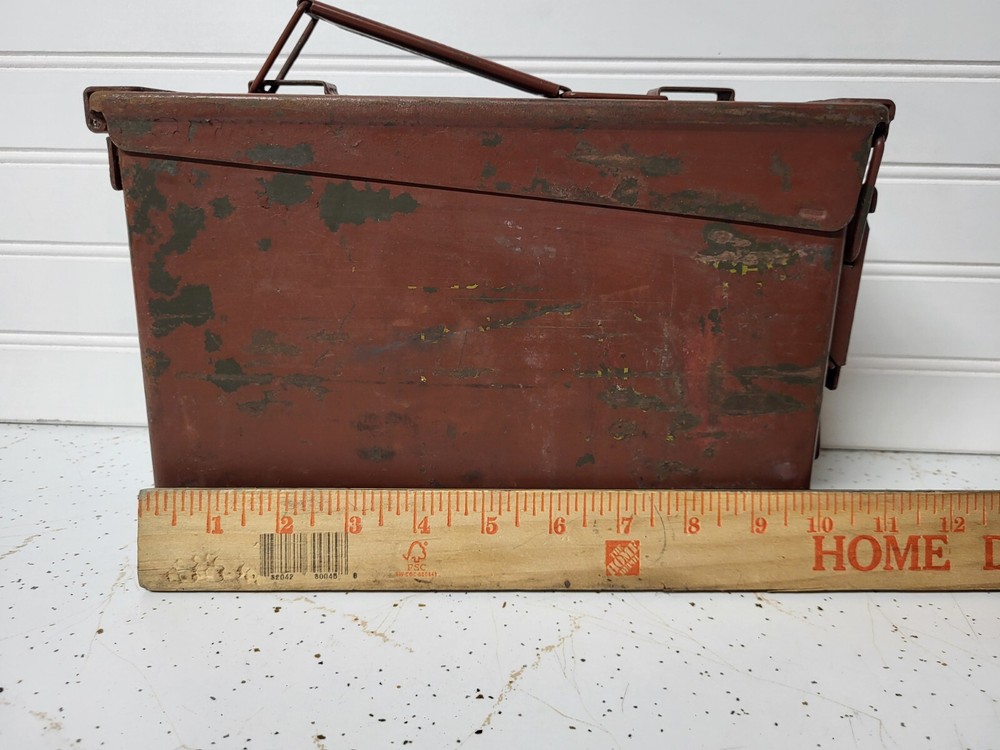 Emco Military Ammo Can Empty Red Box Military