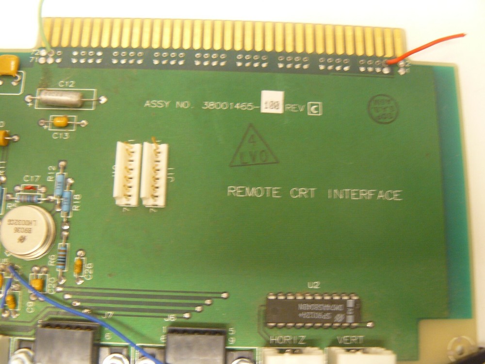 38001465-100 rev C remote CRT interface control card