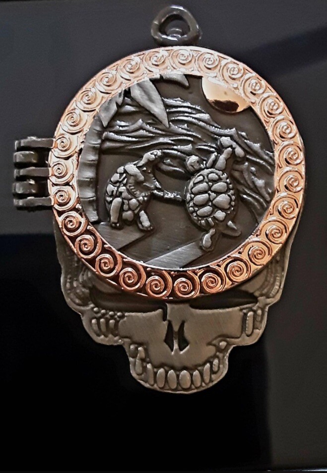 Playing to the Tide- UJB Grateful Dead spinner pin