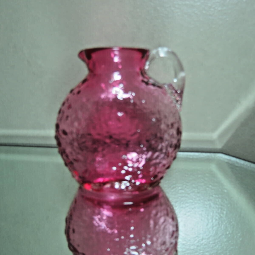 Petite MCM Handblown Cranberry pitcher