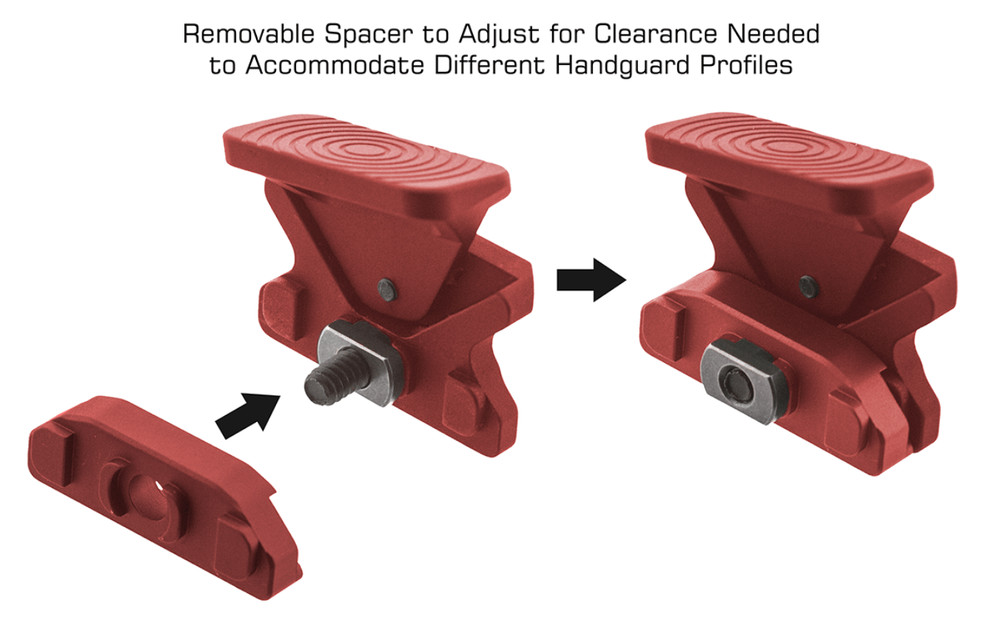 Leapers UTG Angled Index Thumb Mount - M-LOK - Red