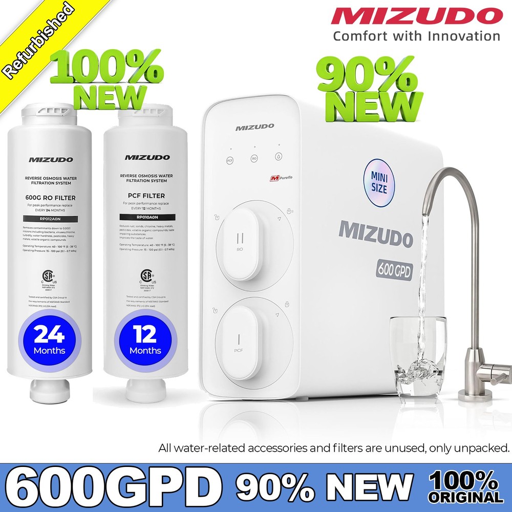 Used- 600GPD Reverse Osmosis System 8-stage Filtration 2Y RO Life Under Sink