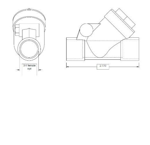3/4 swing check valve Bronze