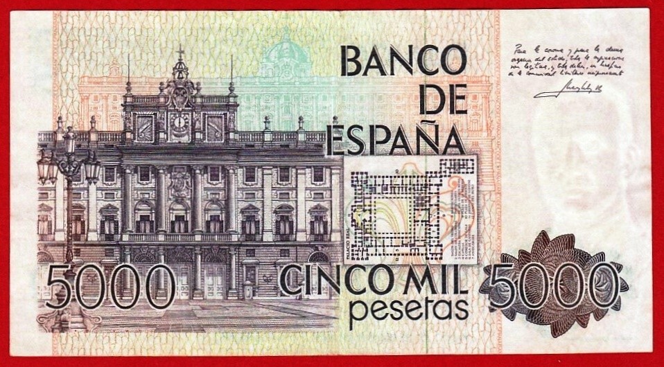 XF, 5000 Pesetas, 1979, Serial 3D, SPAIN