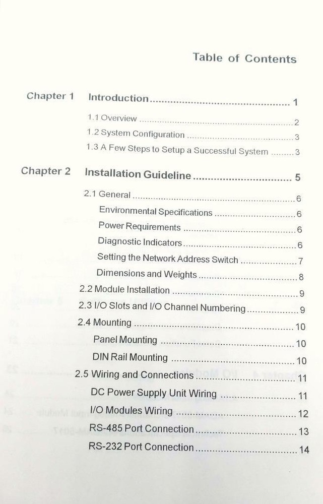 Advantech Adam 5000 Data Acquisition & Control System Instruction Manual