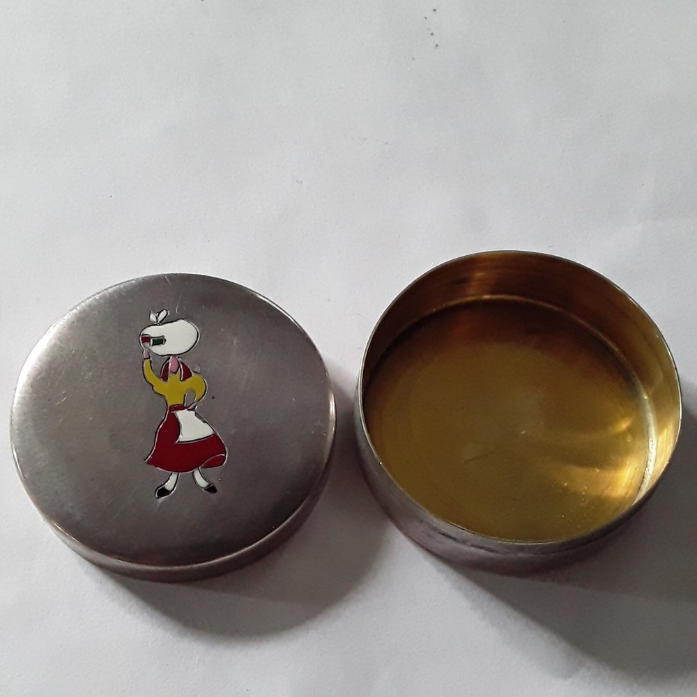 Antique German Enamel Sterling Silver Box with Hallmarks