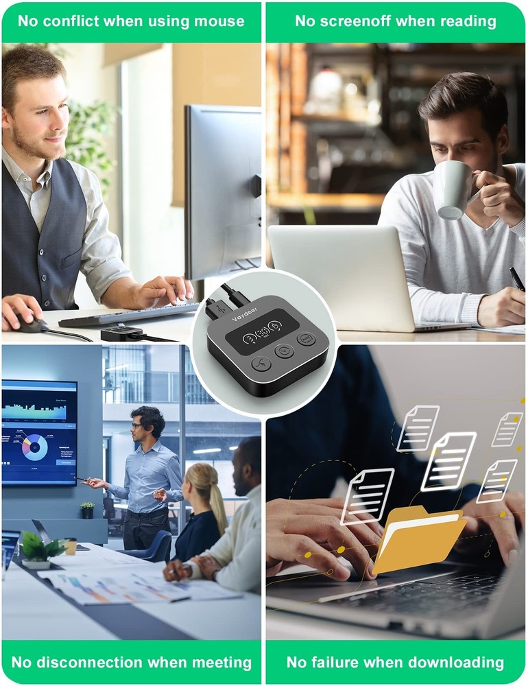Smart Mouse Jiggler, X3 Plus Undetectable Mouse Mover by IT, Auto Running Whe