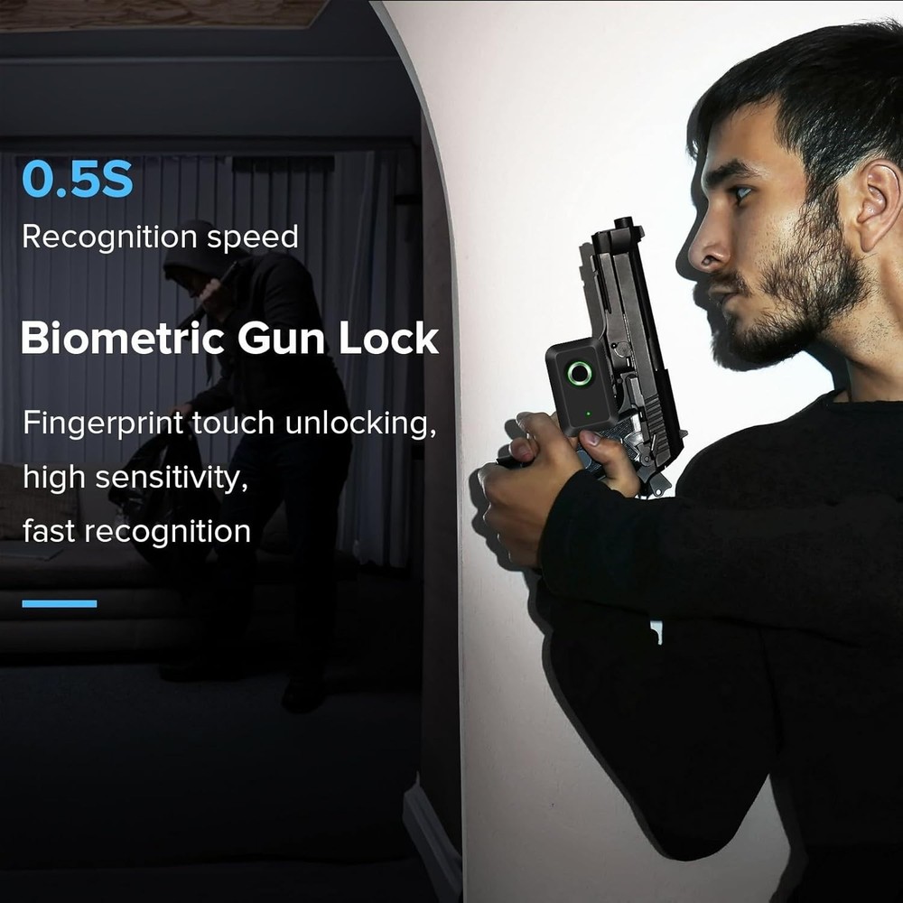 Fingerprint Trigger Lock for Pistols & Shotguns - Quick Release Safety Solution
