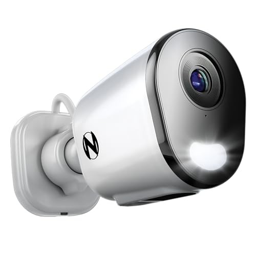 FTD4 Add On Wired 2K Deterrence Cameras with 2-Way Audio - 1 Pack - White