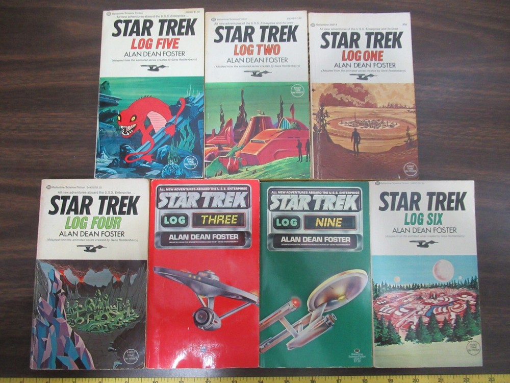 Star Trek lot of 7 "Log" paperback books NICE