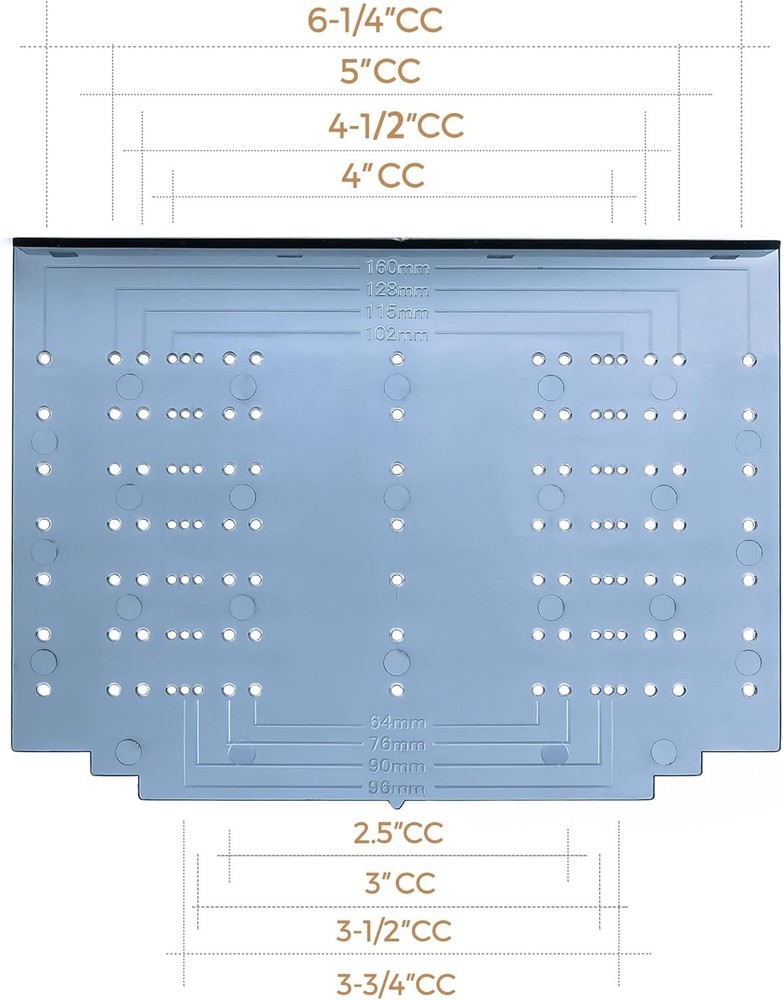Multi-Size Cabinet Handle Template with Drilling Kit for Precise Installations