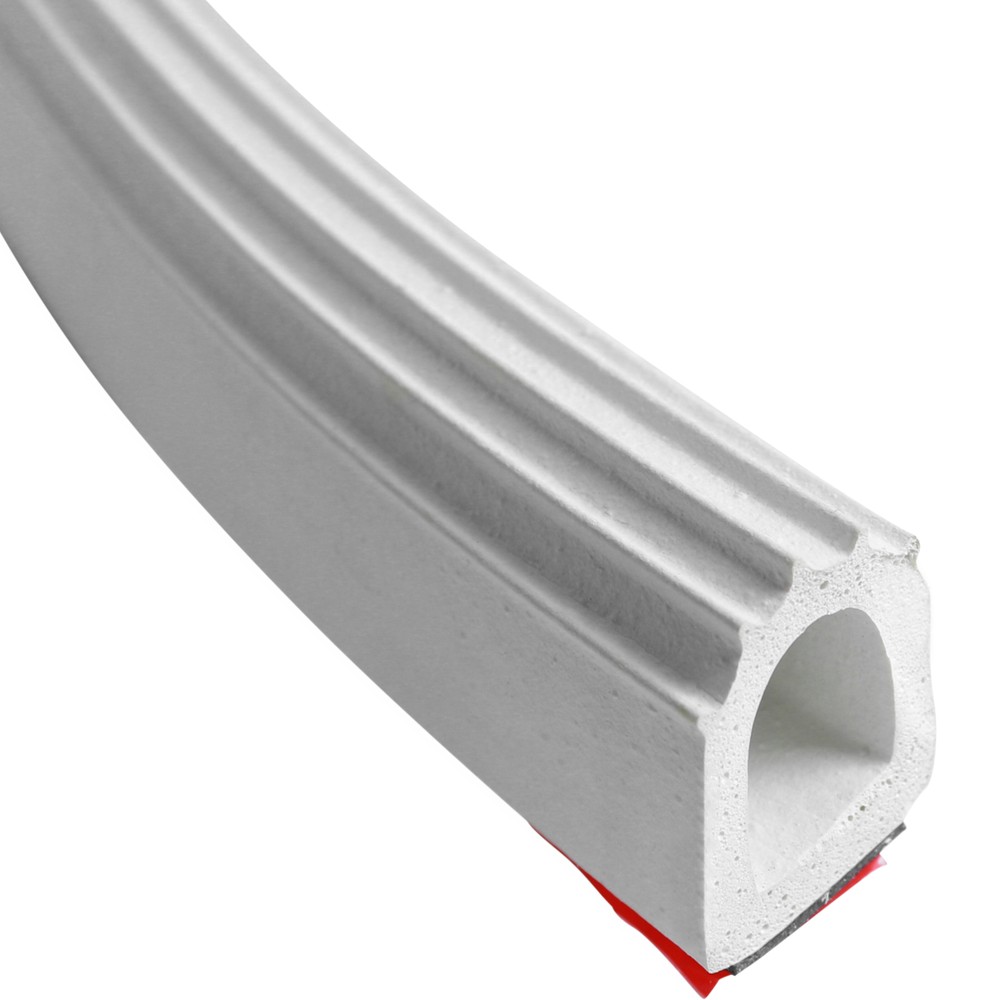 100 feet 1" RV White Self Adhesive Exterior RV Slide Out D Rubber Weather Seal
