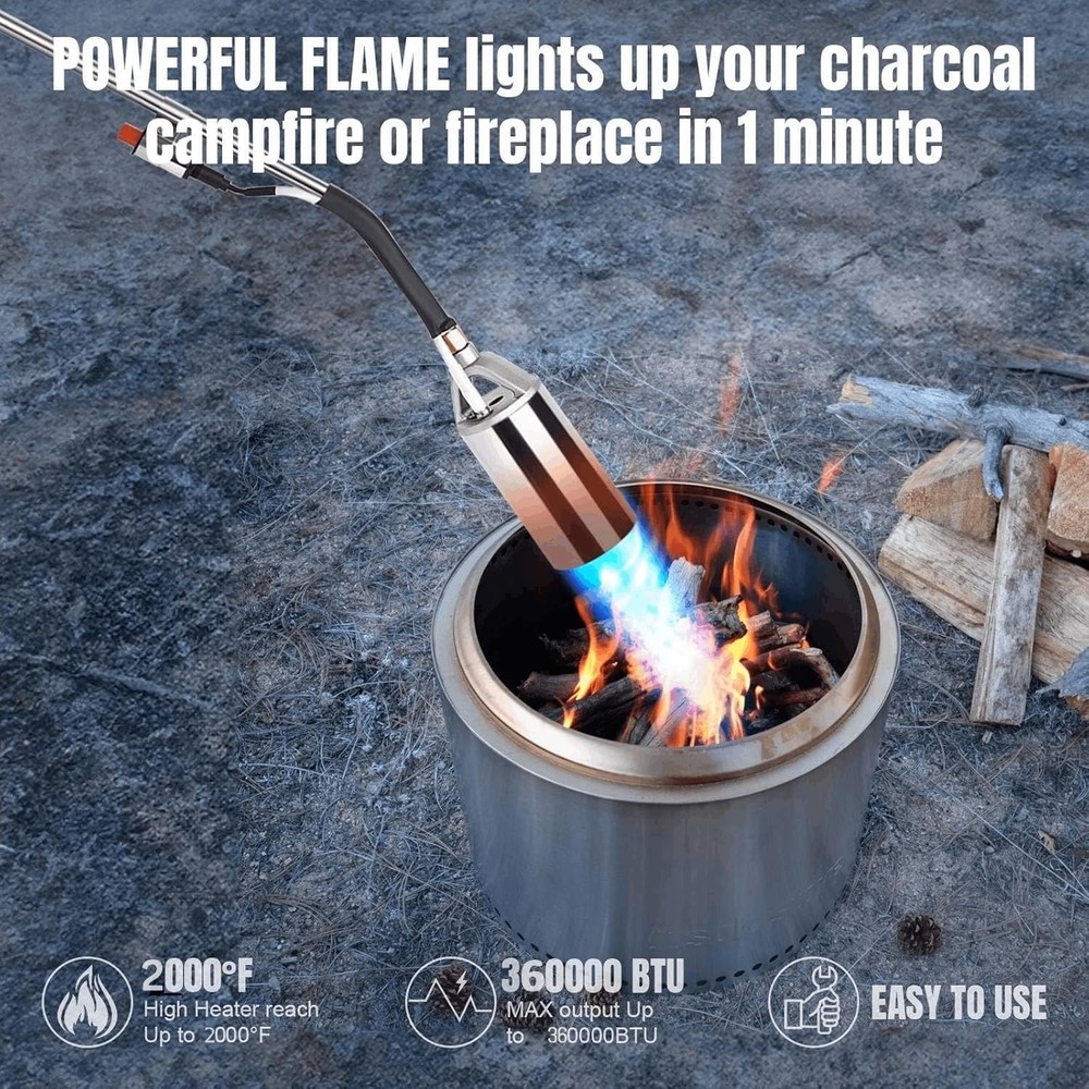 Professional Grade Propane Weed Torch - 30-Inch Flame & Easy Ignition System
