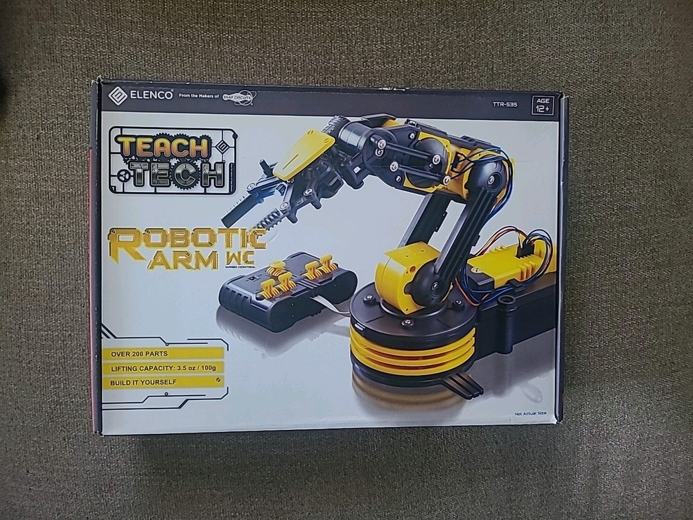 Teach Tech Robotic Arm WC Wired Control for Stem Building Elenco Kit