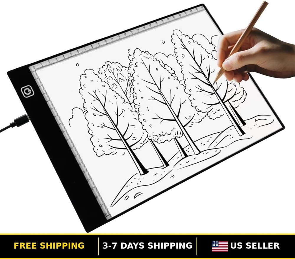 A4 Portable LED Light Pad for Tracing and Drawing - Adjustable & Thin