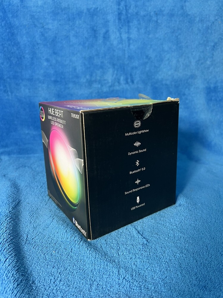Hue Beat Wireless Ambient LED Bluetooth Speaker Traxx