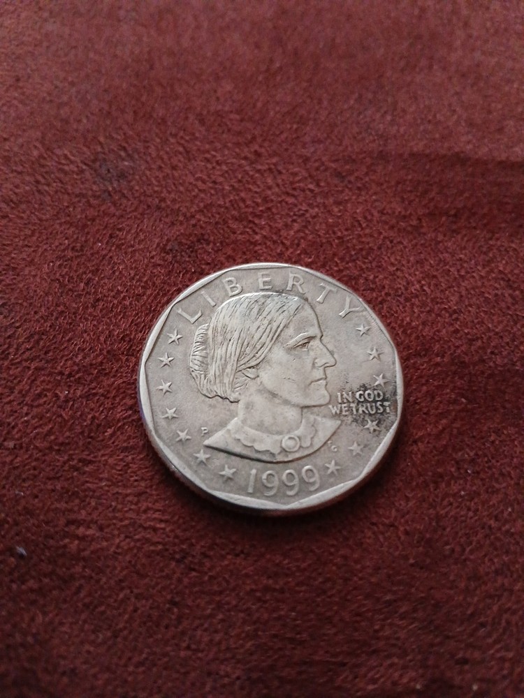 1999 Susan B. Anthony P Dollar Coin ERROR Thin Border