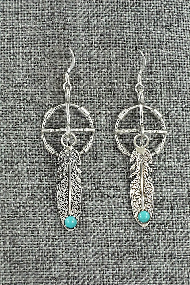 Turquoise & Sterling Silver Earrings - Sharon McCarthy