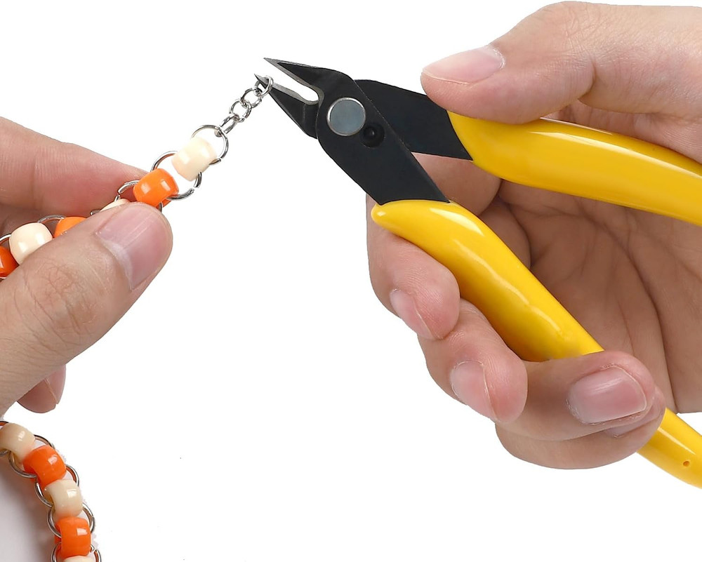Hongway 5Pcs Micro Flush Cutters, Wire Cutter with Internal Spring, Diagonal Cut
