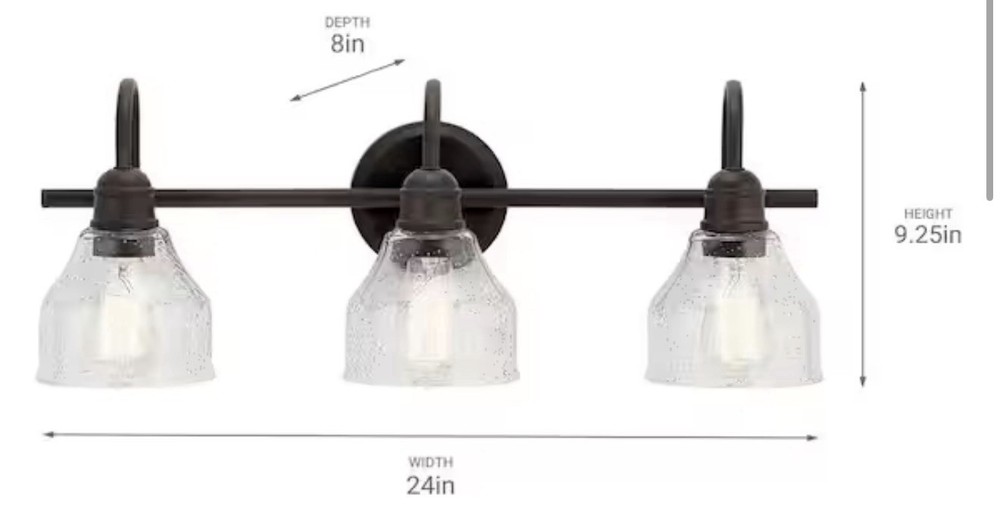 Kichler Avery 3-Light 24" Vanity Bathroom Light Olde Bronze
