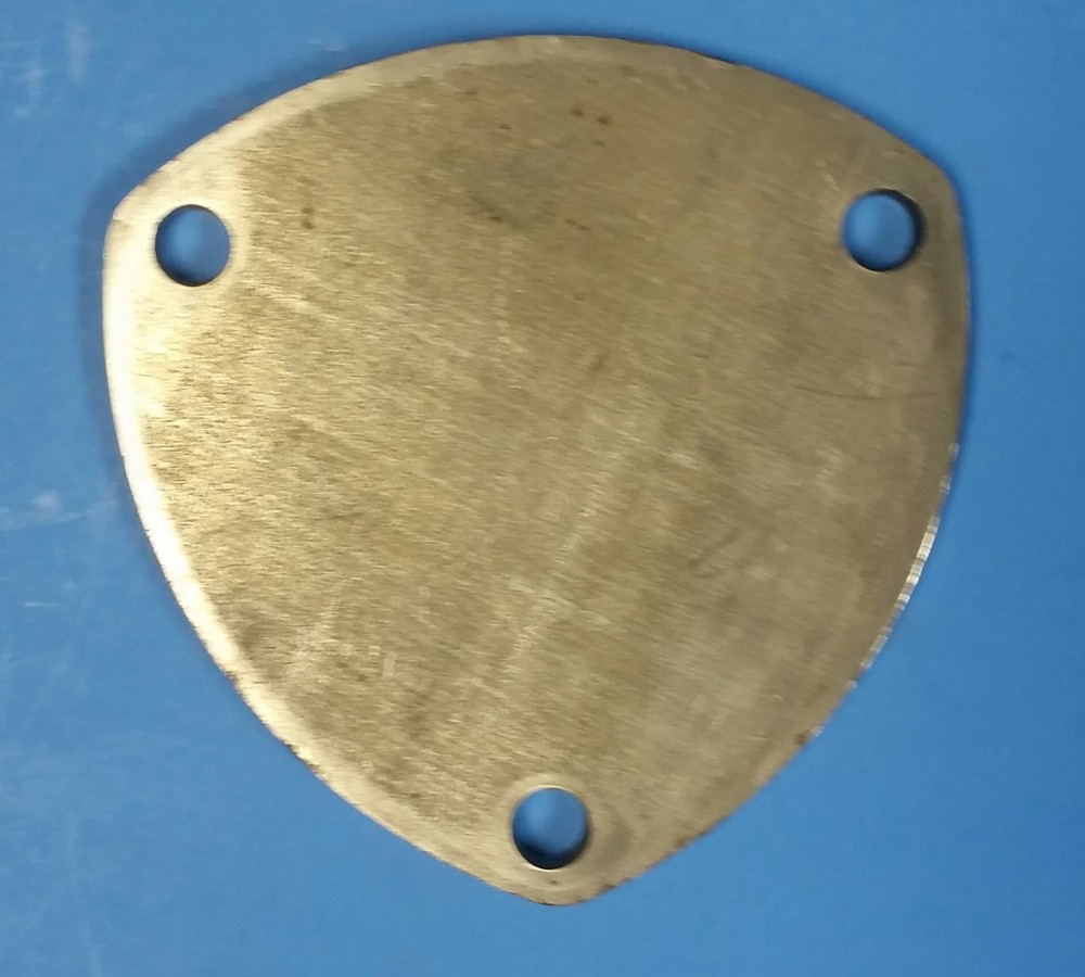 3" 3 Bolt Header Collector Block Off Plate Raw Steel 3/8" thick