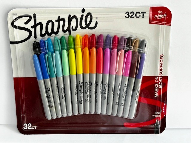SHARPIE Permanent Markers Fine Point 32 Count (Multicolor)