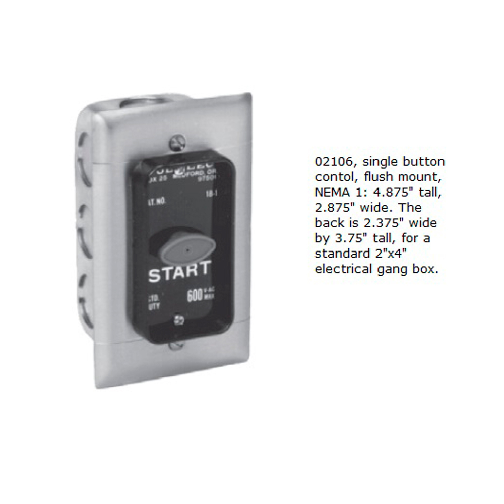 Liftmaster 02106 1-Button Indoor Flush Mount Control Station (NEMA 1) Operators