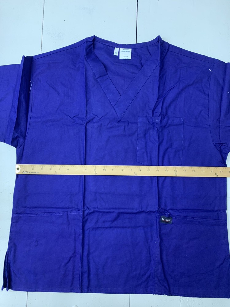 RMF Blue 6 Pcoket Scrub Set Size XL New
