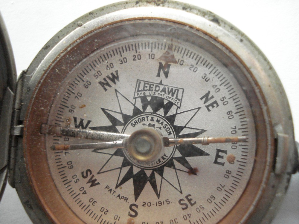 AUTHENTIC WW-1 1917 U.S. MILITARY ENGINEER CORPS, WORKING COMPASS, W-1
